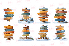 Winter Signpost Clipart 17 Png Bundle Product Image 2