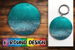 Flowering Leopard Glitter Sublimation : Keychain, Coaster Product Image 1