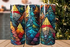 Christmas Stained Glass Trees Tumbler Design Product Image 1