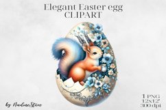 Elegant Easter egg Clipart BUNDLE PNG. Product Image 16