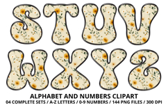 Honeybee Alphabet png clipart, honey bee letters doodle Product Image 4