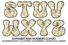 Honeybee Alphabet png clipart, honey bee letters doodle Product Image 4