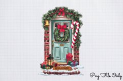 Christmas Door Sublimation Clipart PNG Product Image 1