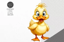Duckling Clipart, Bird clipart, Farmhouse clipart Product Image 1