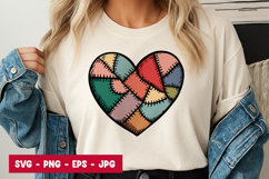 Multicolor Patch Heart SVG PNG Product Image 1