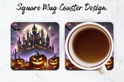 Halloween House Mug coaster | Coaster | Sublimation Design Product Image 1
