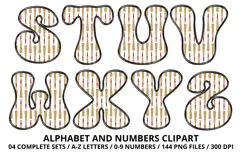 Baseball Sport Alphabet png clipart, baseball letters doodle Product Image 4