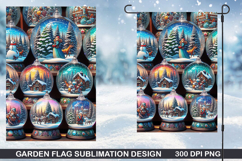 Christmas Garden Flag Sublimation| Christmas Garden Flag PNG Product Image 1