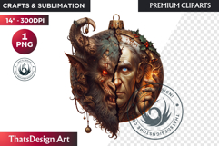 Krampus Christmas Clipart , Bad santa Christmas clipart png Product Image 1