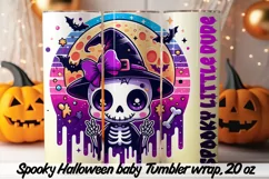 Cute and Spooky Halloween Tumbler wrap PNG, 20 oz. Product Image 3