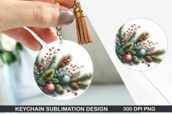 Christmas Keychain Sublimation - Christmas Keychain PNG Product Image 1