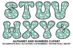 Baby Girl Alphabet PNG Cute Baby Letters &amp; Numbers 300 DPI Product Image 4