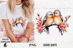 Valentine bird sublimation, spring bird, Valentine card Product Image 1