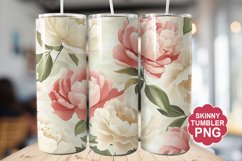 Summer Peony Flowers Tumbler | Summer Tumbler Wrap Product Image 1