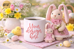 Easter Coffee Mug Mockup White Ceramic Cup Product Image 1
