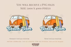 Beach Bum Sublimation PNG | Retro Summer PNG | Van | Ocean Product Image 2