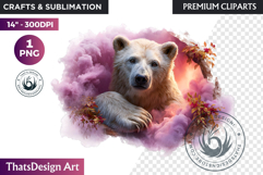 Watercolor Polar Bear Arctic Wildlife animal Illustration Product Image 1