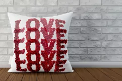 Valentine sayings Love word, rose petals PNG, valentine font Product Image 2