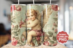 Cupid Vintage Valentine Tumbler | Valentine Tumbler Wrap Product Image 1
