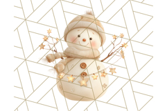 Pastel Snowman Clipart PNG, Cute Soft Winter Graphics Product Image 2