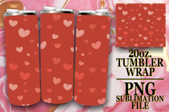 BRIGHT ESCAPES 20oz TUMBLER WRAP, Valentine's Pattern Product Image 1