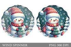 Cute Snowman Wind Spinner. Christmas Wind Spinner Design Product Image 1