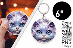 Blooming Blossoms in 3D: Vibrant Cat Circle Delights Product Image 1