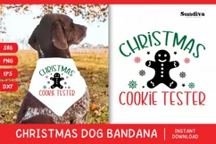 Christmas Dog Bandana Quotes SVG | Christmas Cookie Tester Product Image 1