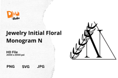 Jewelry Initial Floral Monogram Product Image 1