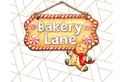 Cozy Christmas Bakery Clipart PNG, Holiday Cookie Art Product Image 2