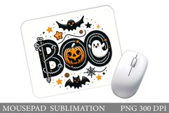Halloween Mouse Pad Sublimation. Cute Ghost Mouse Pad Design Product Image 1
