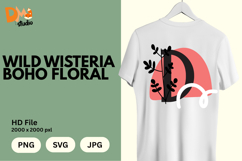 Wild Wisteria Boho Floral Monogram Product Image 1