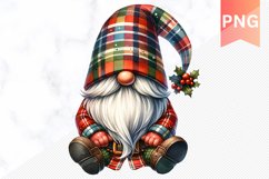 Christmas Gnome Sublimation - Clipart PNG Product Image 1