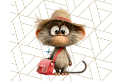 Cute Safari Animal Clipart with Jungle Accessories Png Product Image 2