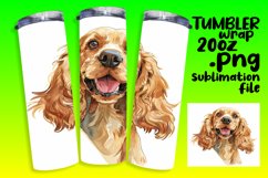 Charming Watercolor Dog Tumbler Wrap - 20oz Product Image 1