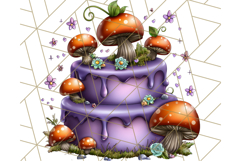 Whimsical Halloween Cake Clipart PNG, Spooky Desserts Product Image 2