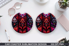 Car Coaster Sublimation| Halloween Coaster PNG Design Product Image 1