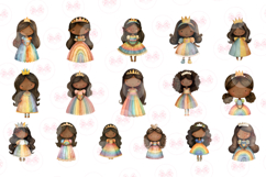 Cute Juneteenth Afro Girl Clipart - Set Of 34 Png Bundle Product Image 2