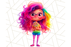 Cute Girl Clipart PNG, Playful Character Illustration Product Image 2