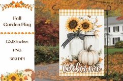 Fall Garden Flag Design, Cute Sunflowers Garden Flag Design Product Image 1