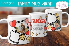 Family Photo Mug template sublimation PNG, customizable mug Product Image 4
