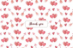 Watercolor gnomes valentine's day seamless patterns. Product Image 7