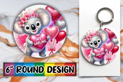 Radiant Circle Car Coasters PNG, Valentines Product Image 1