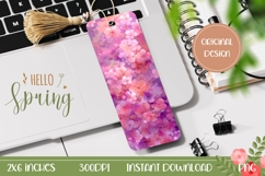 Pink Flowers Bookmark PNG, Floral Bookmark Design Product Image 1