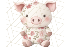 Pink Floral Stuffed Animal Clipart PNG, Cute Stuffed Animals Product Image 2