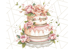Pastel Tea Clip Art PNG with Sweets and Floral Accents Png Product Image 2