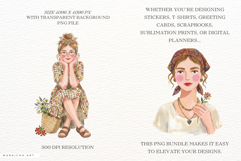 Rustic Sunlit Girls Clipart Product Image 2