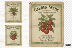 Spring Vegetable Seeds Packet PNG Product Image 1