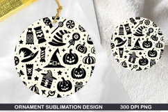 Halloween Stained Glass Ornament PNG, Digital Download File Product Image 1