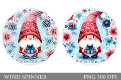 Christmas Gnome Wind Spinner. Christmas Wind Spinner Design Product Image 1